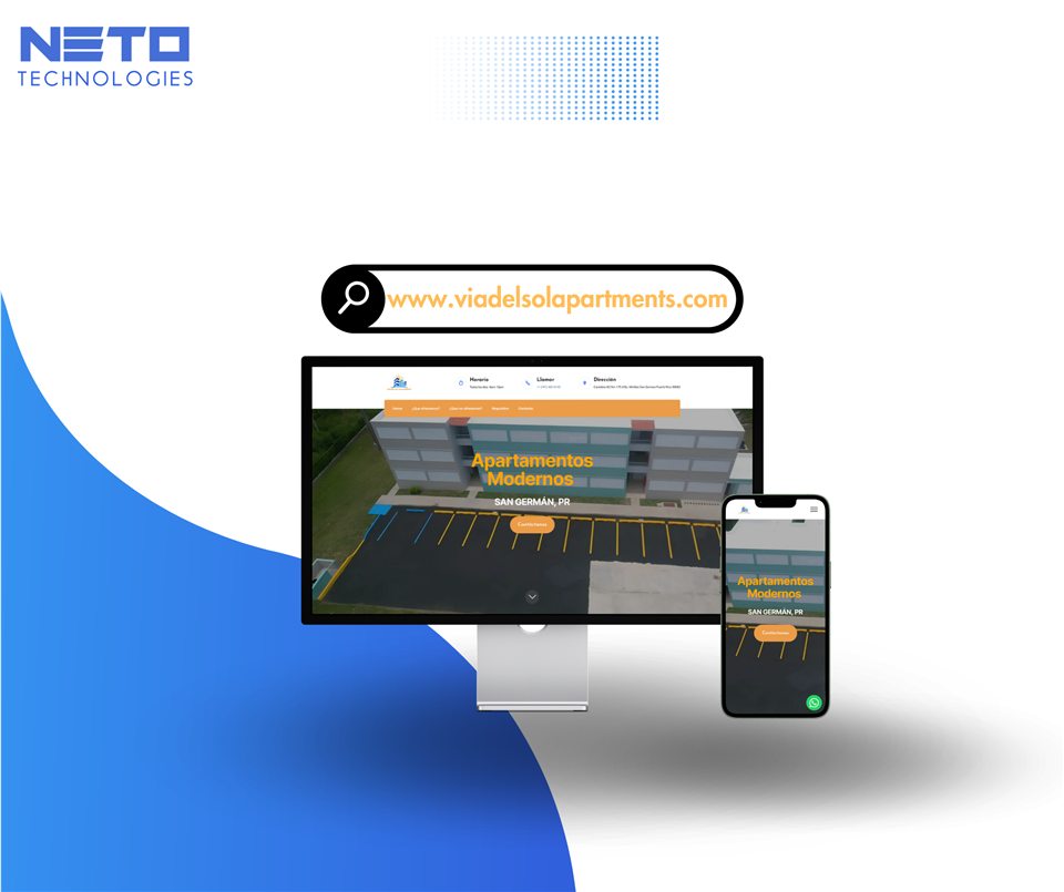 Presentación del sitio web Via del Sol Apartments